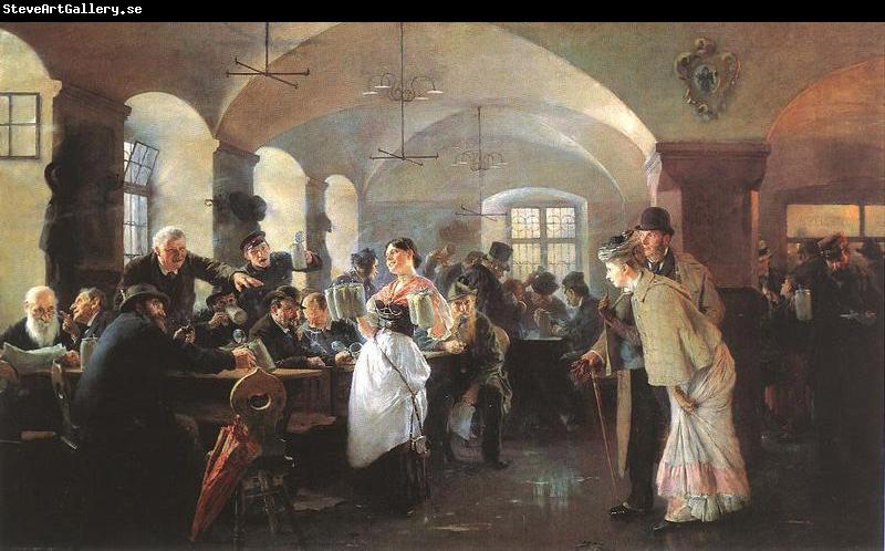 Philip Alexius de Laszlo In the Hofbrauhaus in Munich